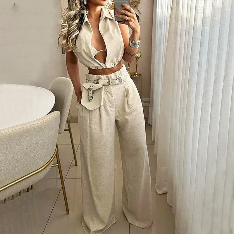 Set Crema Pantalón